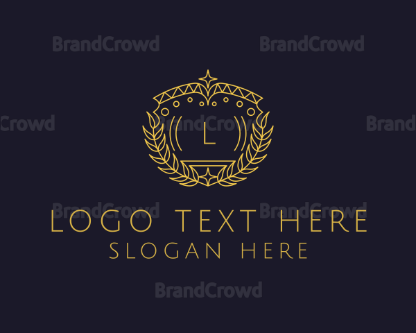 Wreath Diamond Crown Logo