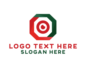 Vlogger - Hexagon Camera Lens logo design