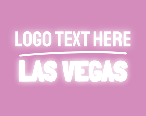 Uppercase - Las Vegas Neon Font logo design