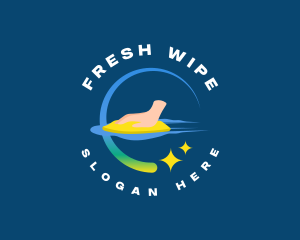 Wipe - Disinfection Wipe Cleaning logo design