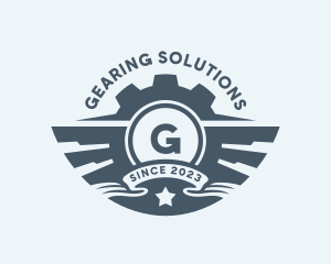 Mechanic Gear Wings logo design