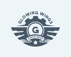 Mechanic Gear Wings logo design