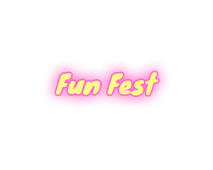 Fest - Yellow & Pink Text logo design