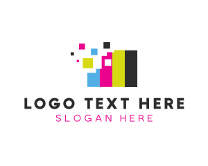 Cmyk - Pixel Colors Media Advertising logo design