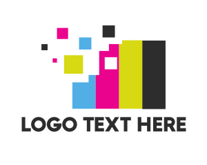 Cmyk - Pixel Colors Media Advertising logo design