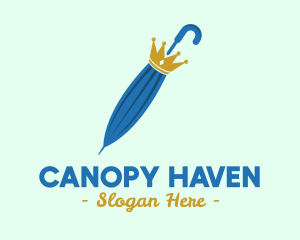 Canopy - Blue Umbrella Crown logo design