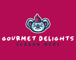 Koala Ice Cream Dessert logo design