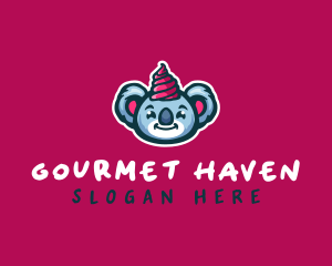 Koala Ice Cream Dessert logo design