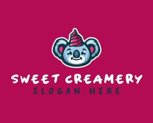 Koala Ice Cream Dessert logo design