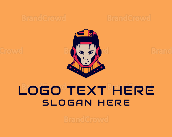 Space Warrior Character Logo