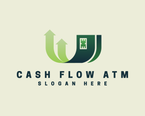 Atm - Credit Card Arrow logo design