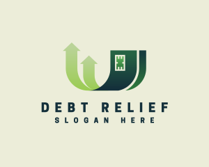 Debt - Credit Card Arrow logo design