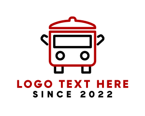 Meal Delivery - Kitchen Pot Truck logo design