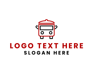 On The Go - Kitchen Pot Food Truck logo design