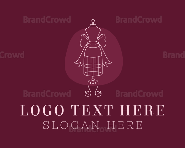 Ribbon Mannequin Dressmaker Logo