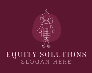 Ribbon Mannequin Dressmaker Logo