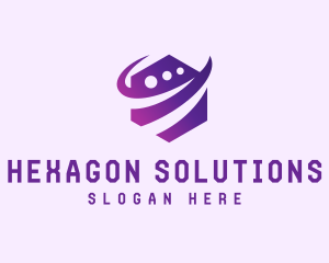 Digital Tech Hexagon logo design