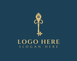 Elegant House Key Logo