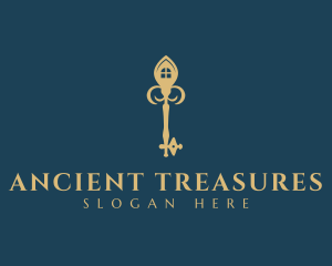 Elegant House Key logo design