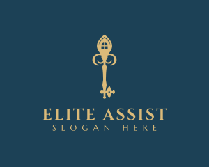 Elegant House Key logo design