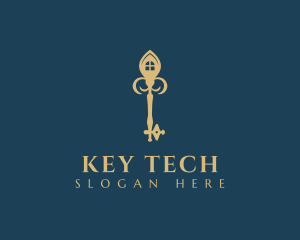 Elegant House Key logo design