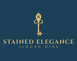 Elegant House Key logo design