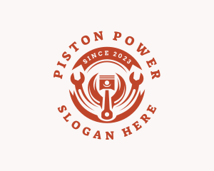 Piston - Industrial Wrench Piston logo design
