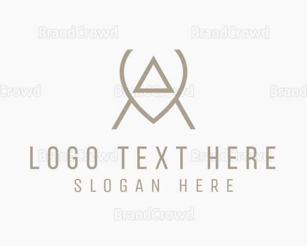 Brown Modern Letter A Logo