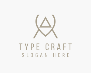 Typography - Brown Modern Letter A logo design