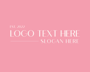 Pink - Elegant Feminine Wordmark logo design