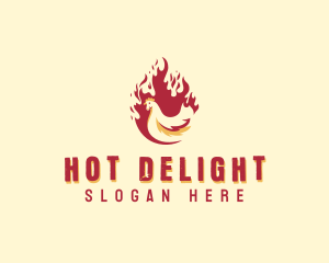 Fire Grill Chicken logo design