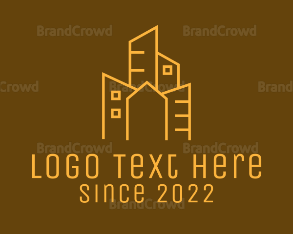 Golden Urban Building Realtor Logo