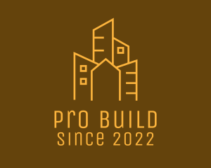 Golden Urban Building Realtor  logo design