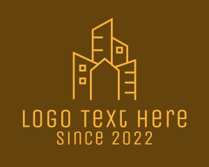 Urban - Golden Urban Building Realtor logo design