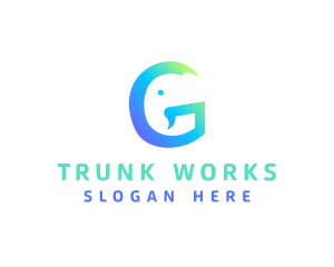 Trunk - Wildlife Elephant Letter G logo design