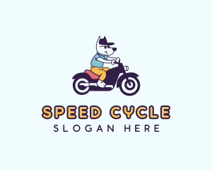 Motorcycle - Dog Motorcycle Rider logo design