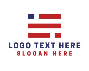 USA Patriotic Stripes  Logo