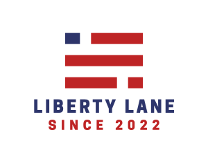 USA Freedom Stripes  logo design