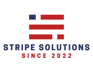USA Freedom Stripes  logo design