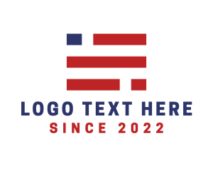 North America - USA Freedom Stripes logo design
