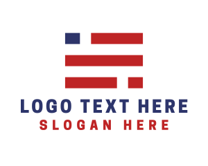 USA Freedom Stripes  Logo