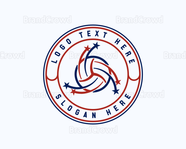 Volleyball Sports League Logo