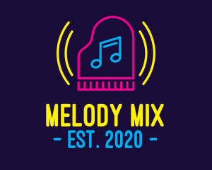 Album - Neon Piano Music logo design