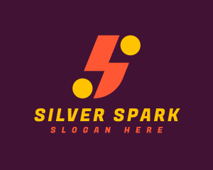 Modern Thunderbolt Letter S logo design