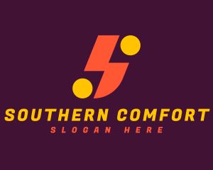 Modern Thunderbolt Letter S logo design