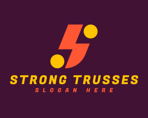 Modern Thunderbolt Letter S logo design