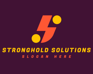 Modern Thunderbolt Letter S logo design