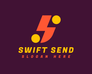 Modern Thunderbolt Letter S logo design