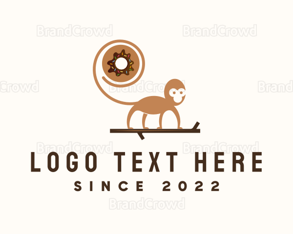 Monkey Donut Pastry Logo