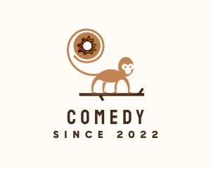 Animal - Monkey Donut Pastry logo design